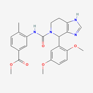 molecular formula C24H26N4O5 B12168585 methyl 3-({[4-(2,5-dimethoxyphenyl)-3,4,6,7-tetrahydro-5H-imidazo[4,5-c]pyridin-5-yl]carbonyl}amino)-4-methylbenzoate 