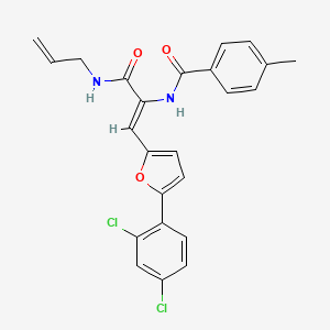 molecular formula C24H20Cl2N2O3 B12168587 N-[(1Z)-1-[5-(2,4-dichlorophenyl)furan-2-yl]-3-oxo-3-(prop-2-en-1-ylamino)prop-1-en-2-yl]-4-methylbenzamide 