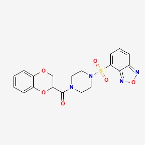molecular formula C19H18N4O6S B12168598 [4-(2,1,3-Benzoxadiazol-4-ylsulfonyl)piperazin-1-yl](2,3-dihydro-1,4-benzodioxin-2-yl)methanone 