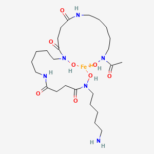 molecular formula C25H48FeN6O8+3 B1216861 Ferroxamine 