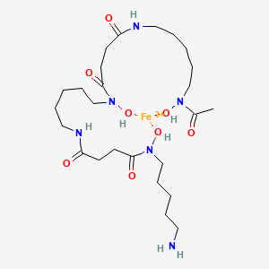 N-[5-[[4-[5-[acetyl(hydroxy)amino]pentylamino]-4-oxobutanoyl]-hydroxyamino]pentyl]-N'-(5-aminopentyl)-N'-hydroxybutanediamide;iron(3+)