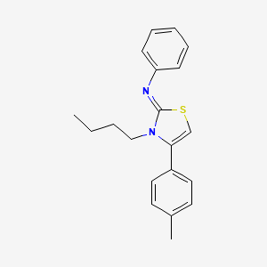 molecular formula C20H22N2S B12168648 N-[(2Z)-3-butyl-4-(4-methylphenyl)-1,3-thiazol-2(3H)-ylidene]aniline 