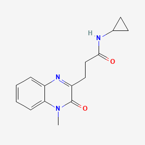 molecular formula C15H17N3O2 B12168748 N-cyclopropyl-3-(4-methyl-3-oxo-3,4-dihydroquinoxalin-2-yl)propanamide 