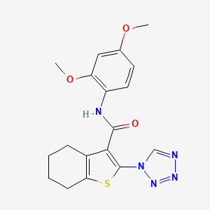 molecular formula C18H19N5O3S B12168772 N-(2,4-dimethoxyphenyl)-2-(1H-tetrazol-1-yl)-4,5,6,7-tetrahydro-1-benzothiophene-3-carboxamide 