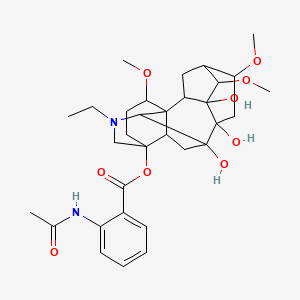 (11-Ethyl-3,8,9-trihydroxy-4,6,16-trimethoxy-11-azahexacyclo[7.7.2.12,5.01,10.03,8.013,17]nonadecan-13-yl) 2-acetamidobenzoate