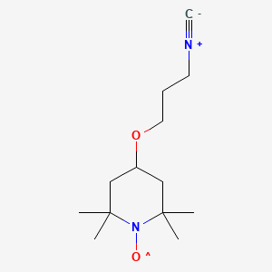 molecular formula C13H23N2O2 B1216887 4-(1-Oxo-2,2,6,6-tetramethylpiperidyl)-3-isocyano-n-propyl ether CAS No. 71133-03-4