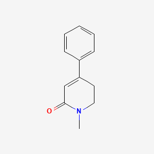 molecular formula C12H13NO B1216891 2(1H)-Pyridinone, 5,6-dihydro-1-methyl-4-phenyl- CAS No. 94515-22-7