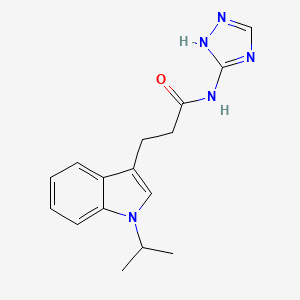 molecular formula C16H19N5O B12168935 3-[1-(propan-2-yl)-1H-indol-3-yl]-N-(4H-1,2,4-triazol-3-yl)propanamide 