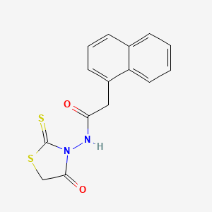 molecular formula C15H12N2O2S2 B12168941 2-(naphthalen-1-yl)-N-(4-oxo-2-thioxo-1,3-thiazolidin-3-yl)acetamide 