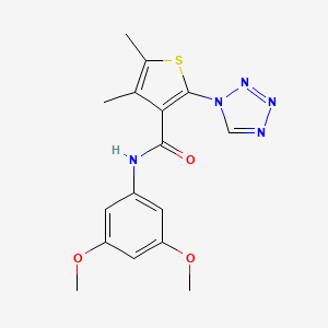 molecular formula C16H17N5O3S B12168953 N-(3,5-dimethoxyphenyl)-4,5-dimethyl-2-(1H-tetrazol-1-yl)thiophene-3-carboxamide 