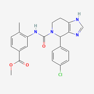 molecular formula C22H21ClN4O3 B12168987 methyl 3-({[4-(4-chlorophenyl)-1,4,6,7-tetrahydro-5H-imidazo[4,5-c]pyridin-5-yl]carbonyl}amino)-4-methylbenzoate 
