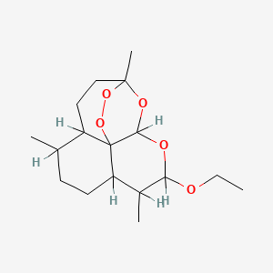 molecular formula C17H28O5 B1216909 3,12-Epoxy-12H-pyrano[4,3-j]-1,2-benzodioxepin, 10-ethoxydecahydro-3,6,9-trimethyl- 