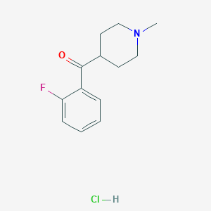 molecular formula C13H17ClFNO B121691 (2-氟苯基)(1-甲基-4-哌啶基)-甲酮盐酸盐 CAS No. 64671-30-3