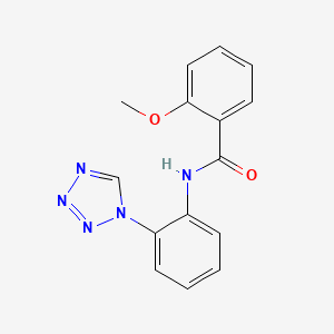 molecular formula C15H13N5O2 B12169116 2-methoxy-N-[2-(1H-tetrazol-1-yl)phenyl]benzamide 