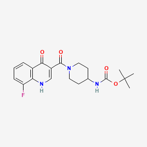 molecular formula C20H24FN3O4 B12169152 Tert-butyl {1-[(8-fluoro-4-hydroxyquinolin-3-yl)carbonyl]piperidin-4-yl}carbamate 