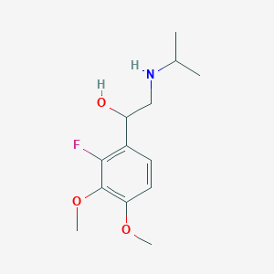 molecular formula C13H20FNO3 B1216924 1-(2-Fluoro-3,4-dimethoxyphenyl)-2-(propan-2-ylamino)ethanol 