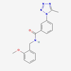 molecular formula C17H17N5O2 B12169291 N-(2-methoxybenzyl)-3-(5-methyl-1H-tetrazol-1-yl)benzamide 