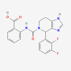 molecular formula C20H16F2N4O3 B12169346 2-({[4-(2,3-difluorophenyl)-1,4,6,7-tetrahydro-5H-imidazo[4,5-c]pyridin-5-yl]carbonyl}amino)benzoic acid 