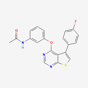 molecular formula C20H14FN3O2S B12169349 N-{3-[5-(4-fluorophenyl)thiopheno[3,2-e]pyrimidin-4-yloxy]phenyl}acetamide 