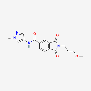 molecular formula C17H18N4O4 B12169362 2-(3-methoxypropyl)-N-(1-methyl-1H-pyrazol-4-yl)-1,3-dioxo-2,3-dihydro-1H-isoindole-5-carboxamide 