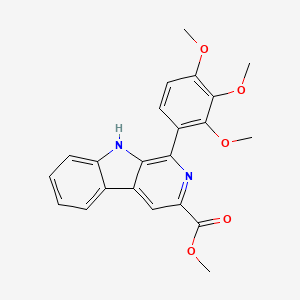 molecular formula C22H20N2O5 B12169388 methyl 1-(2,3,4-trimethoxyphenyl)-9H-pyrido[3,4-b]indole-3-carboxylate 