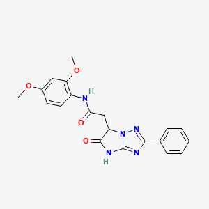 molecular formula C20H19N5O4 B12169391 N-(2,4-dimethoxyphenyl)-2-(5-oxo-2-phenyl-5,6-dihydro-4H-imidazo[1,2-b][1,2,4]triazol-6-yl)acetamide 