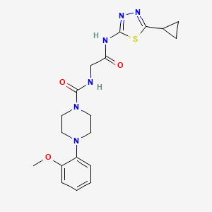 molecular formula C19H24N6O3S B12169410 N-(2-{[(2Z)-5-cyclopropyl-1,3,4-thiadiazol-2(3H)-ylidene]amino}-2-oxoethyl)-4-(2-methoxyphenyl)piperazine-1-carboxamide 