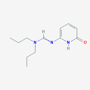 molecular formula C12H19N3O B1216942 Methanimidamide, N'-(1,6-dihydro-6-oxo-2-pyridinyl)-N,N-dipropyl- 