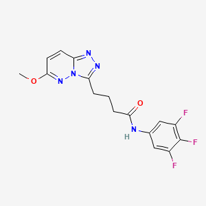 molecular formula C16H14F3N5O2 B12169451 4-(6-methoxy[1,2,4]triazolo[4,3-b]pyridazin-3-yl)-N-(3,4,5-trifluorophenyl)butanamide 