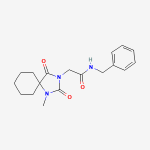 molecular formula C18H23N3O3 B12169489 N-benzyl-2-(1-methyl-2,4-dioxo-1,3-diazaspiro[4.5]dec-3-yl)acetamide 