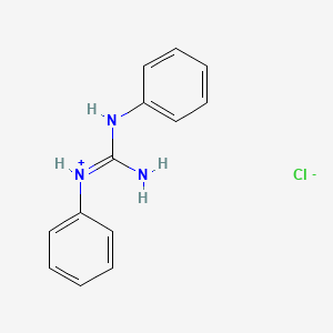 molecular formula C13H14ClN3 B1216949 N,N'-Diphenylguanidine monohydrochloride CAS No. 24245-27-0