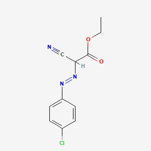 molecular formula C11H10ClN3O2 B1216954 ethyl 2-[(E)-2-(4-chlorophenyl)diazen-1-yl]-2-cyanoacetate CAS No. 60179-83-1