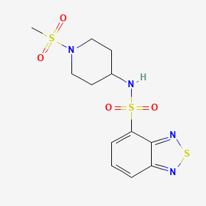 molecular formula C12H16N4O4S3 B12169541 N-[1-(methylsulfonyl)piperidin-4-yl]-2,1,3-benzothiadiazole-4-sulfonamide 