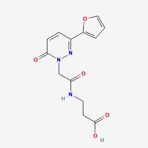 molecular formula C13H13N3O5 B12169584 N-{[3-(furan-2-yl)-6-oxopyridazin-1(6H)-yl]acetyl}-beta-alanine 