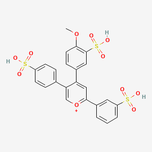 molecular formula C24H19O11S3+ B1216966 4-(4-Methoxy-3-sulfophenyl)-2,6-bis-(4-sulfophenyl)pyrylium CAS No. 91788-04-4