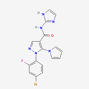 molecular formula C17H12BrFN6O B12169674 C17H12BrFN6O 