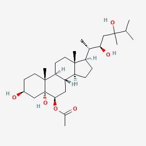molecular formula C30H52O6 B1216970 6beta-acetoxy-24-methylcholestan-3beta,5alpha,22R,24-tetrol CAS No. 96736-31-1