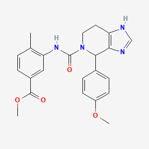 molecular formula C23H24N4O4 B12169719 methyl 3-({[4-(4-methoxyphenyl)-1,4,6,7-tetrahydro-5H-imidazo[4,5-c]pyridin-5-yl]carbonyl}amino)-4-methylbenzoate 
