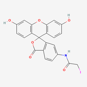 molecular formula C22H14INO6 B1216972 6-Iodoacetamidofluorescein CAS No. 73264-12-7