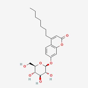 molecular formula C22H30O8 B1216975 4-Heptylumbelliferyl-beta-glucoside CAS No. 100443-43-4