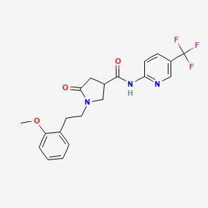 molecular formula C20H20F3N3O3 B12169759 1-[2-(2-methoxyphenyl)ethyl]-5-oxo-N-[5-(trifluoromethyl)pyridin-2-yl]pyrrolidine-3-carboxamide 