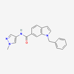 molecular formula C20H18N4O B12169784 1-benzyl-N-(1-methyl-1H-pyrazol-4-yl)-1H-indole-6-carboxamide 