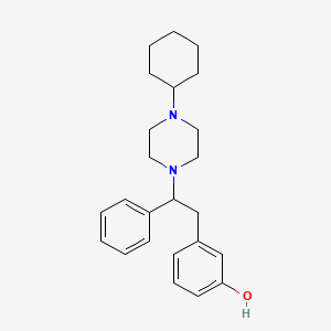 3-(2-(4-Cyclohexyl-1-piperazinyl)-2-phenylethyl)phenol