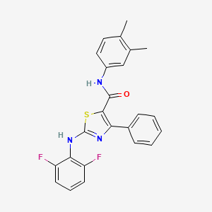molecular formula C24H19F2N3OS B12169798 2-[(2,6-difluorophenyl)amino]-N-(3,4-dimethylphenyl)-4-phenyl-1,3-thiazole-5-carboxamide 