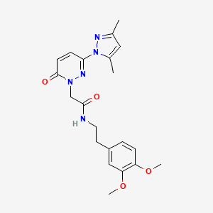 molecular formula C21H25N5O4 B12169804 N-[2-(3,4-dimethoxyphenyl)ethyl]-2-[3-(3,5-dimethyl-1H-pyrazol-1-yl)-6-oxopyridazin-1(6H)-yl]acetamide 