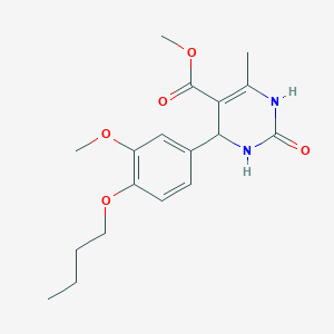 molecular formula C18H24N2O5 B12169846 Methyl 4-(4-butoxy-3-methoxyphenyl)-6-methyl-2-oxo-1,2,3,4-tetrahydropyrimidine-5-carboxylate 
