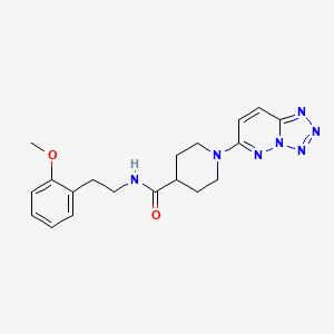 molecular formula C19H23N7O2 B12169871 N-(2-methoxyphenethyl)-1-(tetrazolo[1,5-b]pyridazin-6-yl)piperidine-4-carboxamide 