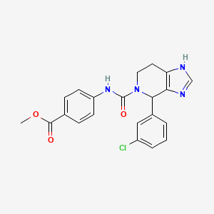 molecular formula C21H19ClN4O3 B12169929 methyl 4-({[4-(3-chlorophenyl)-3,4,6,7-tetrahydro-5H-imidazo[4,5-c]pyridin-5-yl]carbonyl}amino)benzoate 