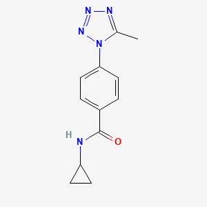 molecular formula C12H13N5O B12169951 N-cyclopropyl-4-(5-methyl-1H-tetrazol-1-yl)benzamide 
