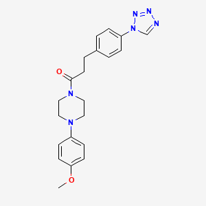molecular formula C21H24N6O2 B12169989 1-[4-(4-methoxyphenyl)piperazin-1-yl]-3-[4-(1H-tetrazol-1-yl)phenyl]propan-1-one 